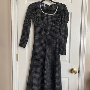 Vintage polka dot midi dress